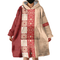 Papua New Guinea Wearable Blanket Hoodie Oro Tapa Pattern LT05 - Polynesian Pride