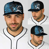 New Zealand Sea Week Baseball Net Cap Maori Wave Pattern Ocean Blue LT05 - Polynesian Pride