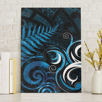New Zealand Sea Week Canvas Wall Art Maori Wave Pattern Ocean Blue LT05 Without Frame Blue - Polynesian Pride