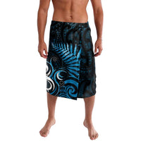 New Zealand Sea Week Lavalava Maori Wave Pattern Ocean Blue LT05 Blue - Polynesian Pride