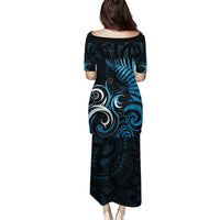 New Zealand Sea Week Puletasi Maori Wave Pattern Ocean Blue LT05 - Polynesian Pride