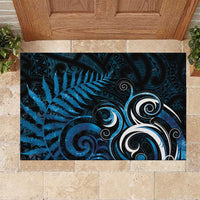 New Zealand Sea Week Rubber Doormat Maori Wave Pattern Ocean Blue LT05 Blue - Polynesian Pride
