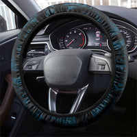 New Zealand Sea Week Steering Wheel Cover Maori Wave Pattern Ocean Blue LT05 - Polynesian Pride