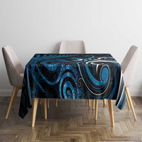 New Zealand Sea Week Tablecloth Maori Wave Pattern Ocean Blue LT05 - Polynesian Pride