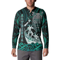 Personalised New Zealand Waka Racing Button Sweatshirt Maori Warriors LT05 - Polynesian Pride