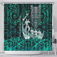 New Zealand Waka Racing Shower Curtain Maori Warriors