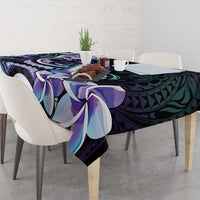 Polynesian Art Tattoo Tablecloth Plumeria Flowers Turquoise Gradient LT05 - Polynesian Pride