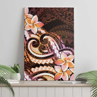 Polynesian Art Tattoo Canvas Wall Art Plumeria Flowers Peach Gradient LT05 - Polynesian Pride