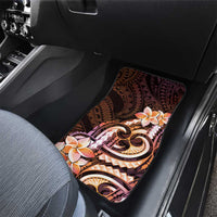 Polynesian Art Tattoo Car Mats Plumeria Flowers Peach Gradient LT05 - Polynesian Pride