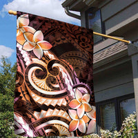 Polynesian Art Tattoo Garden Flag Plumeria Flowers Peach Gradient LT05 - Polynesian Pride