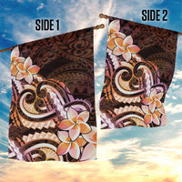 Polynesian Art Tattoo Garden Flag Plumeria Flowers Peach Gradient LT05 - Polynesian Pride