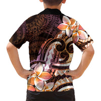 Polynesian Art Tattoo Hawaiian Shirt Plumeria Flowers Peach Gradient LT05 - Polynesian Pride