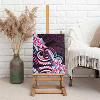 Polynesian Art Tattoo Canvas Wall Art Plumeria Flowers Pink Gradient LT05 - Polynesian Pride