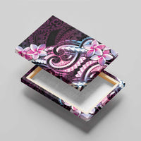 Polynesian Art Tattoo Canvas Wall Art Plumeria Flowers Pink Gradient LT05 - Polynesian Pride