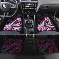 Polynesian Art Tattoo Car Mats Plumeria Flowers Pink Gradient LT05 Set 4pcs Pink - Polynesian Pride