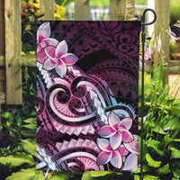 Polynesian Art Tattoo Garden Flag Plumeria Flowers Pink Gradient LT05 Garden Flag Pink - Polynesian Pride