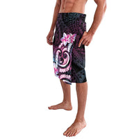 Polynesian Art Tattoo Lavalava Plumeria Flowers Pink Gradient