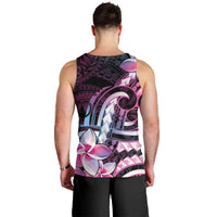 Polynesian Art Tattoo Men Tank Top Plumeria Flowers Pink Gradient LT05 - Polynesian Pride