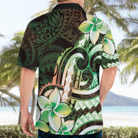 Polynesian Art Tattoo Hawaiian Shirt Plumeria Flowers Green Gradient LT05 - Polynesian Pride