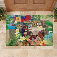 Samoa Culture Rubber Doormat Embracing The Spirit LT05 Beige - Polynesian Pride