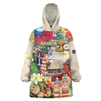 Samoa Culture Wearable Blanket Hoodie Embracing The Spirit LT05 One Size Beige - Polynesian Pride