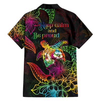Hawaii Pride Family Matching Off The Shoulder Long Sleeve Dress and Hawaiian Shirt Aloha Is Aloha