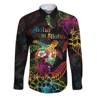 Hawaii Pride Family Matching Short Sleeve Bodycon Dress and Hawaiian Shirt Aloha Is Aloha