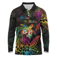 Hawaii Pride Long Sleeve Polo Shirt Aloha Is Aloha