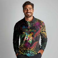 Hawaii Pride Long Sleeve Polo Shirt Aloha Is Aloha