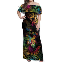 Hawaii Pride Off Shoulder Maxi Dress Aloha Is Aloha