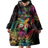 Hawaii Pride Wearable Blanket Hoodie Aloha Is Aloha LT05 - Polynesian Pride