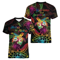 Hawaii Pride Women V-Neck T-Shirt Aloha Is Aloha