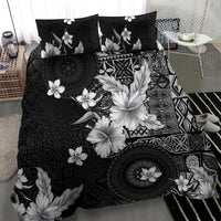 Hawaii Tapa Pattern With Black Hibiscus Bedding Set LT05 - Polynesian Pride