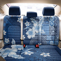 Hawaii Tapa Pattern With Navy Hibiscus Back Car Seat Cover LT05 - Polynesian Pride