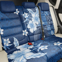 Hawaii Tapa Pattern With Navy Hibiscus Back Car Seat Cover LT05 - Polynesian Pride