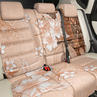 Hawaii Tapa Pattern With Brown Hibiscus Back Car Seat Cover LT05 - Polynesian Pride