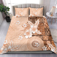 Hawaii Tapa Pattern With Brown Hibiscus Bedding Set LT05 - Polynesian Pride