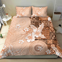 Hawaii Tapa Pattern With Brown Hibiscus Bedding Set LT05 - Polynesian Pride