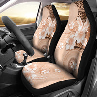 Hawaii Tapa Pattern With Brown Hibiscus Car Seat Cover LT05 - Polynesian Pride