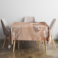 Hawaii Tapa Pattern With Brown Hibiscus Tablecloth LT05 - Polynesian Pride
