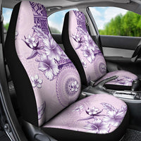 Hawaii Tapa Pattern With Violet Hibiscus Car Seat Cover LT05 - Polynesian Pride