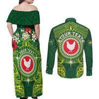 Personalized American Samoa Manua Cession Day Couples Matching Off Shoulder Maxi Dress and Long Sleeve Button Shirt Up Up The Moa