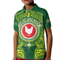 Personalized American Samoa Manua Cession Day Kid Polo Shirt Up Up The Moa LT05 Kid Green - Polynesian Pride