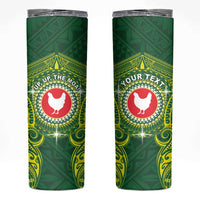 Personalized American Samoa Manua Cession Day Skinny Tumbler Up Up The Moa