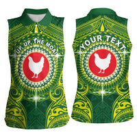 Personalized American Samoa Manua Cession Day Women Sleeveless Polo Shirt Up Up The Moa