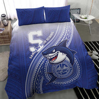 Samoana High School Bedding Set Polynesian Tribal Shark