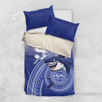 Samoana High School Bedding Set Polynesian Tribal Shark