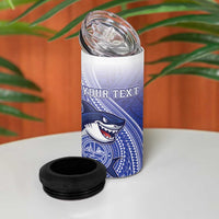 Personalized Samoana High School 4 in 1 Can Cooler Tumbler Polynesian Tribal Shark LT05 - Polynesian Pride