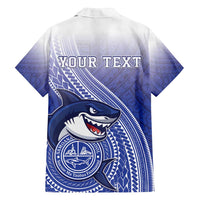 Personalized Samoana High School Family Matching Summer Maxi Dress and Hawaiian Shirt Polynesian Tribal Shark