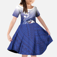 Personalized Samoana High School Family Matching Tank Maxi Dress and Hawaiian Shirt Polynesian Tribal Shark
